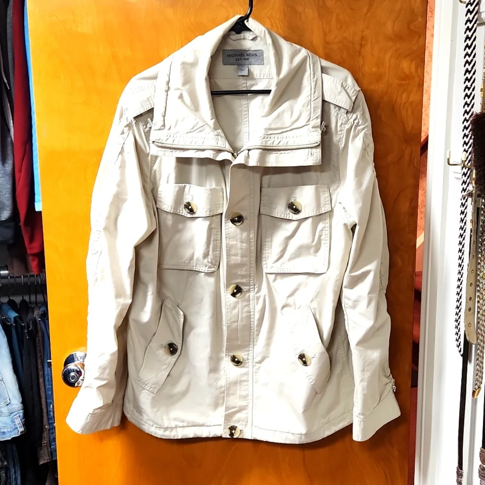 Michael Kors Est 1981 Men's Light Beige Field Jacket